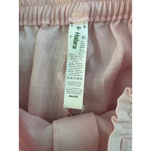 Halara Women's High Waisted Capri Linen-Feel Pants Pink Size Medium Cropped NEW - Picture 6 of 8